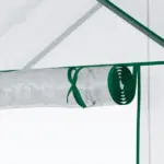 Outsunny Walk In Mini Greenhouse with 6 Shelves and Roll Up Door Clear - Image 9