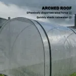 Outsunny Mini Greenhouse, Portable Greenhouse with 4 Roll-Up Doors, PE Cover, 177.2" x 39.4" x 31.5", White - Image 8