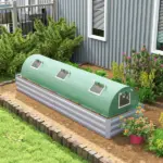 Outsunny Mini Greenhouse with 5 Mesh Windows, Portable Plant Hot House with PE Cover and Steel Frame, 10' x 3' x 2', Green - Image 2