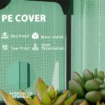 Outsunny Mini Greenhouse with Screen Roof, 4 Tier Portable Small Greenhouse with High Strength PE Cover, Green - Image 5