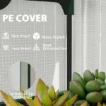 Outsunny Mini Greenhouse with Screen Roof, 4 Tier Portable Small Greenhouse with High Strength PE Cover, White - Image 5