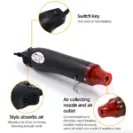 Mini Electric Heat Gun for Crafts Embossing Drying and DIY Projects - Image 3