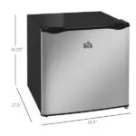 Mini Upright Freezer 1.1 Cu.Ft Compact Silver with Removable Shelves Home Appliances Chill Solution - Image 3