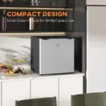 Mini Upright Freezer 1.1 Cu.Ft Compact Silver with Removable Shelves Home Appliances Chill Solution - Image 5