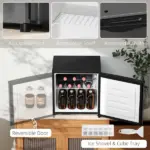 Mini Upright Freezer 1.1 Cu.Ft Compact Silver with Removable Shelves Home Appliances Chill Solution - Image 6