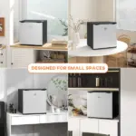 Mini Upright Freezer 1.1 Cu.Ft Compact Silver with Removable Shelves Home Appliances Chill Solution - Image 9