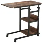 Mobile Nightstand: Adjustable 3-Tier C-Shaped Side Table with Casters - Image 11