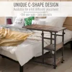 Mobile Nightstand: Adjustable 3-Tier C-Shaped Side Table with Casters - Image 4