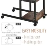 Mobile Nightstand: Adjustable 3-Tier C-Shaped Side Table with Casters - Image 7