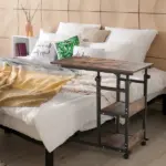 Mobile Nightstand: Adjustable 3-Tier C-Shaped Side Table with Casters - Image 10