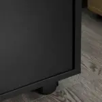 Mobile Storage Cabinet Organizer with Drawer Black Printer Stand with Castors for Office - Image 9