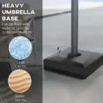 Mobile Umbrella Stand: Cantilever Design with Wheels, Adjustable, Fillable for Flexibility, Outdoor Use - Image 4