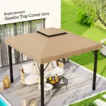 Outsunny Model 84C-051 or 84C-269 10' x 10' Gazebo Replacement Canopy, Khaki - Image 2