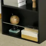 Modern Bar Table Counter Height Dining Table with 3 Storage Shelves for Kitchen, Dining Room, Living Room, Black - Image 8