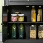 Modern Black Sideboard Buffet with Cupboards Drawers Shelves for Living Room Kitchen Storage - Image 7