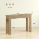 HOMCOM Modern Console Table, 47 Inch Narrow Entryway Table, Natural Wood - Image 2