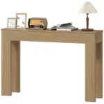 HOMCOM Modern Console Table, 47 Inch Narrow Entryway Table, Natural Wood