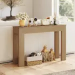 HOMCOM Modern Console Table, 47 Inch Narrow Entryway Table, Natural Wood - Image 6