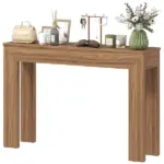 HOMCOM Modern Console Table, 47 Inch Narrow Entryway Table, Walnut