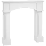 HOMCOM Modern Fireplace Mantel, Freestanding Fireplace Surround for Electric Fireplaces, 43.3 Inch W x 42.8 Inch H, White - Image 11