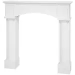 HOMCOM Modern Fireplace Mantel, Freestanding Fireplace Surround for Electric Fireplaces, 43.3 Inch W x 42.8 Inch H, White