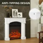 HOMCOM Modern Fireplace Mantel, Freestanding Fireplace Surround for Electric Fireplaces, 43.3 Inch W x 42.8 Inch H, White - Image 5