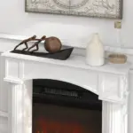 HOMCOM Modern Fireplace Mantel, Freestanding Fireplace Surround for Electric Fireplaces, 43.3 Inch W x 42.8 Inch H, White - Image 9