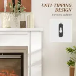 Modern Fireplace Mantel, Freestanding Fireplace Surround with Leg for Electric Fireplaces, 44.7" W x 40" H, White - Image 5