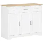 Modern Kitchen Sideboard Buffet Cabinet White Storage Island Dining Room Living Room Furniture - Image 11