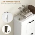 HOMCOM Modern Shoe Storage Cabinet with 3 Flip Drawers for 15 Pairs, Narrow Shoe Organizer for Entryway, Hallway, White - Image 7