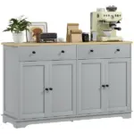 HOMCOM Modern Sideboard, Buffet Cabinet with Storage Drawers, Adjustable Shelves for Living Room, Dining Room, Entryway, Gray - Image 11