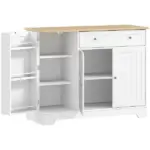 Modern Sideboard Cabinet, 41" Kitchen Buffet Cabinet with Drawer, Adjustable Shelf, 3 Doors for Dining Room, White - Image 12