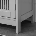 Modern Under Sink Cabinet 2 Doors Bathroom Vanity Pedestal Design Adjustable Shelves Grey - Image 10