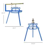 Motorcycle Tire Changing Stand for 16 to 24 Inch Tires, Adjustable, Blue - Image 3