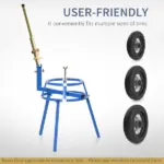 Motorcycle Tire Changing Stand for 16 to 24 Inch Tires, Adjustable, Blue - Image 6