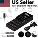 12-Port USB Desktop Charging Station Hub, Up to 3.5A per Port