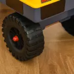 Multi-functional Construction Ride-On Excavator Digger Toy, Bulldozer with Storage, Light, Music, Yellow - Image 9