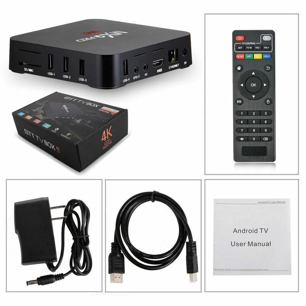 MXQ Pro 4K Android 7.1 Quad Core Smart TV Box Media Player