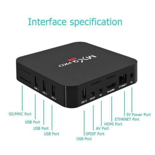MXQ Pro 4K Android 7.1 Quad Core Smart TV Box Media Player