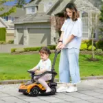 Licensed Lamborghini 2 in 1 Toddler Ride On Push Car with Horn and Storage, Orange - Image 2