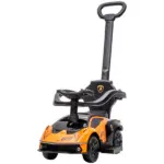Licensed Lamborghini 2 in 1 Toddler Ride On Push Car with Horn and Storage, Orange - Image 11