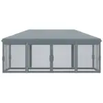 Outsunny Outdoor 10' x 20' Patio Gazebo Outdoor Pop-Up Canopy with Sidewalls, 6 Mesh Walls for Party, Events, Backyard, Lawn, Gray - Image 9