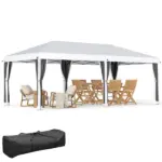Outsunny Outdoor 10x20 Event Tent, Pop-Up Canopy with Sidewalls, Instant Sun Shelter, 6 Mesh Walls for Party, Events, Backyard, wedding