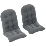 Outsunny Outdoor Adirondack Chair Cushions Set of 2, Tufted High Back Patio Chair Cushions, Adirondack Cushions with Ties - Image 11
