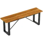 Outsunny Outdoor Bench, 2-Person Backless Garden Bench, Acacia Wood Patio Bench Loveseat with Slatted Seat for Porch, Park, Teak - Image 11