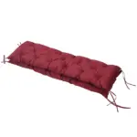 Outsunny Outdoor Bench Cushion Tufted 3-Seater for Swing Chair Patio Sofa Wine Red - Image 8