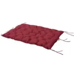 Outsunny Outdoor Bench Cushion Tufted 3-Seater for Swing Chair Patio Sofa Wine Red - Image 9