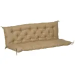 Outsunny Outdoor Bench Cushion Tufted 3-Seater Khaki for Swing Chair Patio Sofa - Image 11