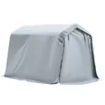 Outdoor Car Tent Carport 8x6 Gray with Roll-up Door Steel Frame PE Cover Garage Storage Shelter - Image 11
