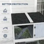 Outdoor Cat Enclosure Catio for Cats with Wheels, Weatherproof Catio with Multi-Level, Hammock for 1-3 cats up to 12lbs, Gray - Image 7